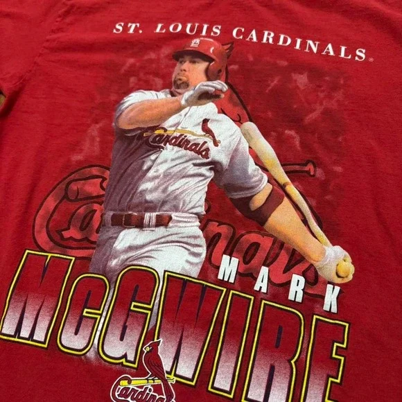 Vintage Saint Louis Cardinals‎ Mark McGwire 1999 MLB Red Shirt Measures Medium - Picture 3 of 7